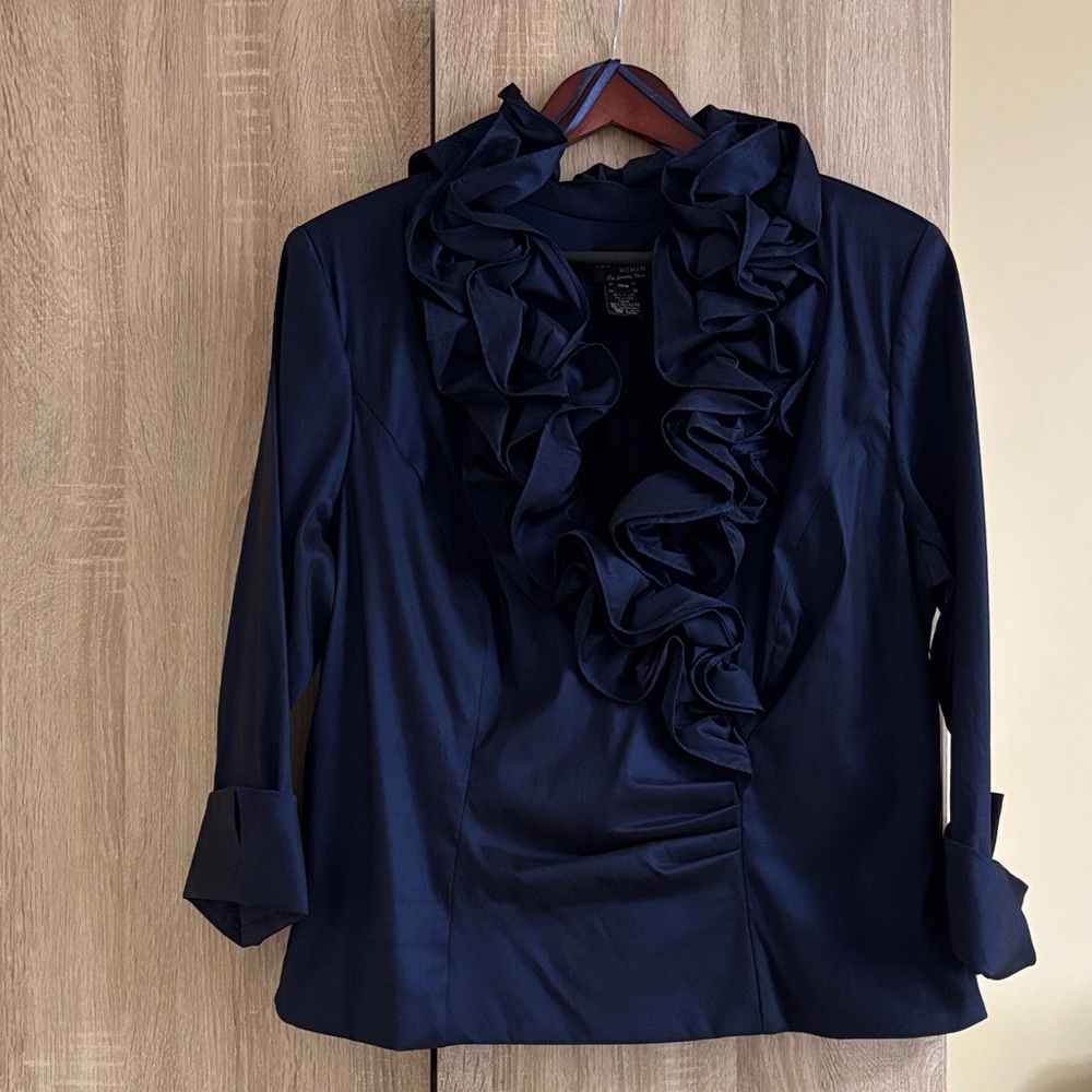 Plus size Taffeta Ruffled Top